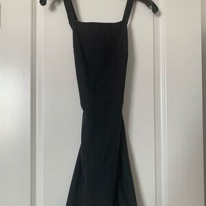 NWT Women’s Anthropologie Criss-Cross Back Mini Dress. Heathered Black. Small.
